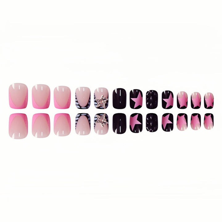 Artistic Star-Embellished Nail Art Extensions Stornfield