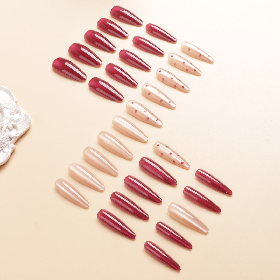 Premium Decorative Stiletto Press-On Nail Set Stornfield