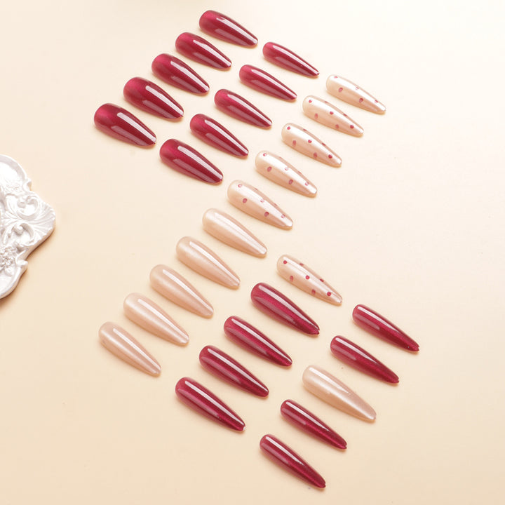 Premium Decorative Stiletto Press-On Nail Set Stornfield