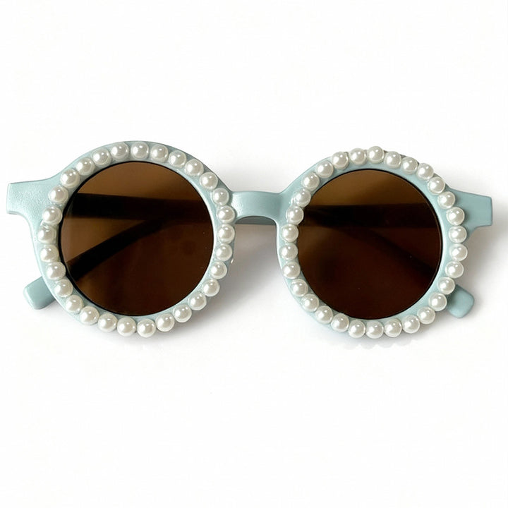 Elegant Pearl-Embellished Round Sunglasses Stornfield