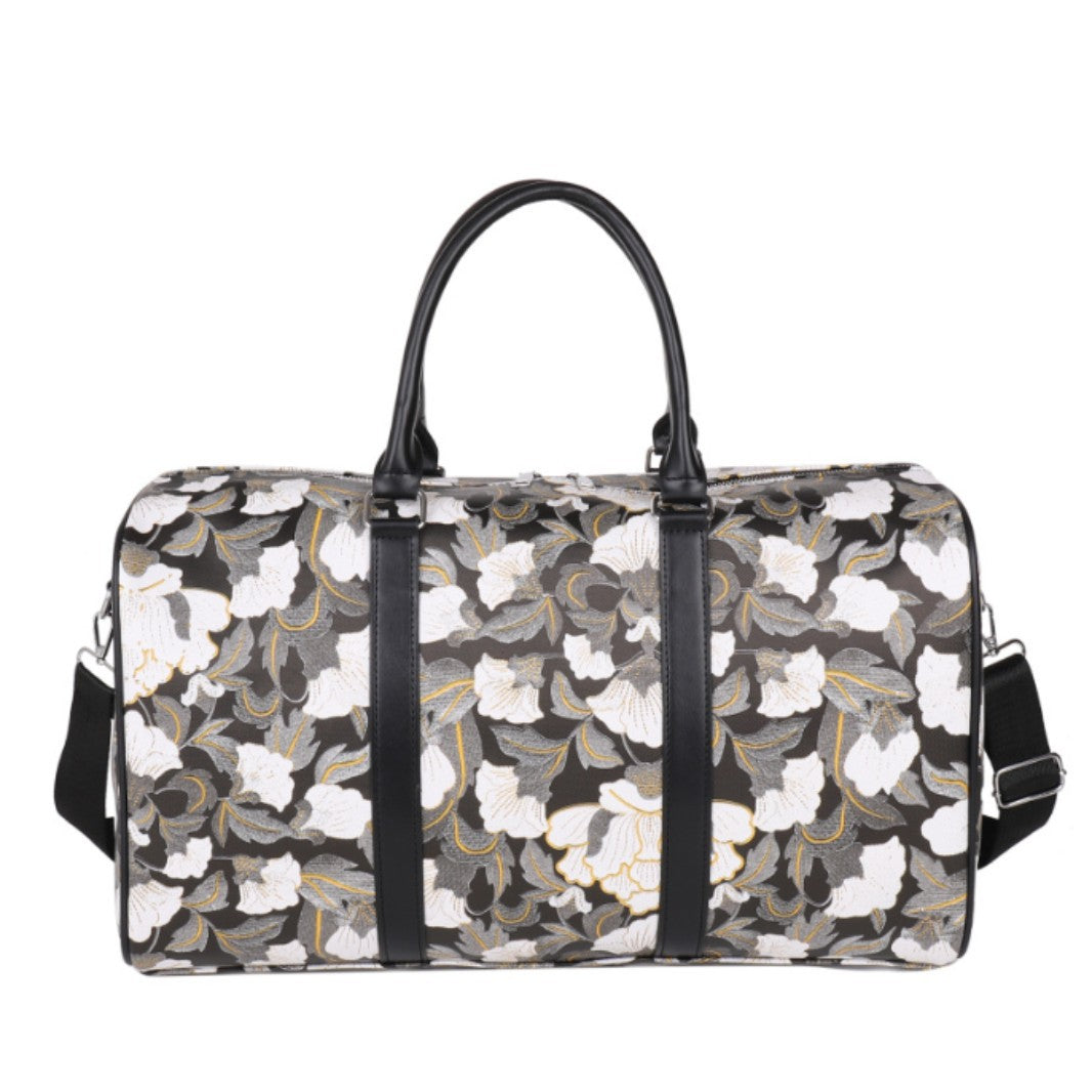 Elegant Floral Print Travel Duffle Bag Stornfield
