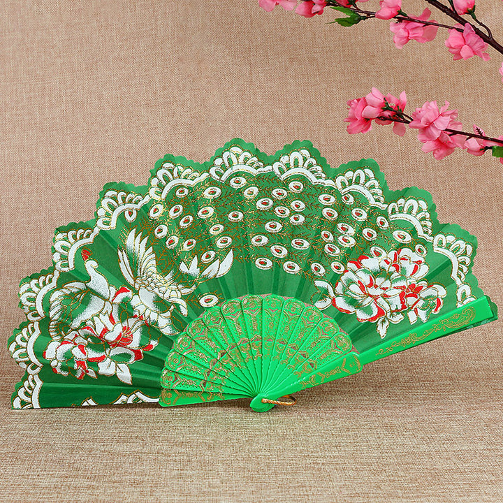 Women Folding Hand Fan with Elegant Embroidery Stornfield