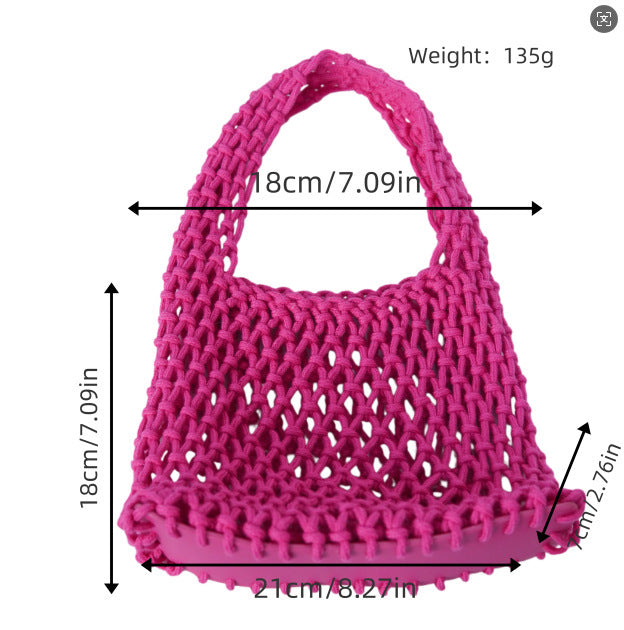 Macrame Tote Bag with Modern Design Stornfield
