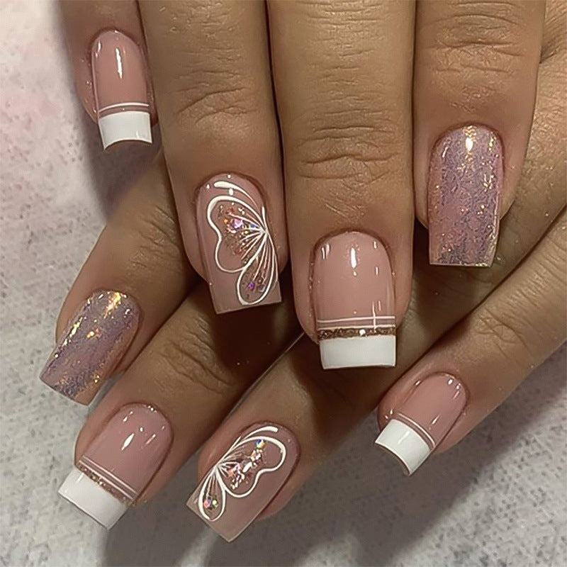 Artful Nail Art with Delicate Butterfly Motif Stornfield
