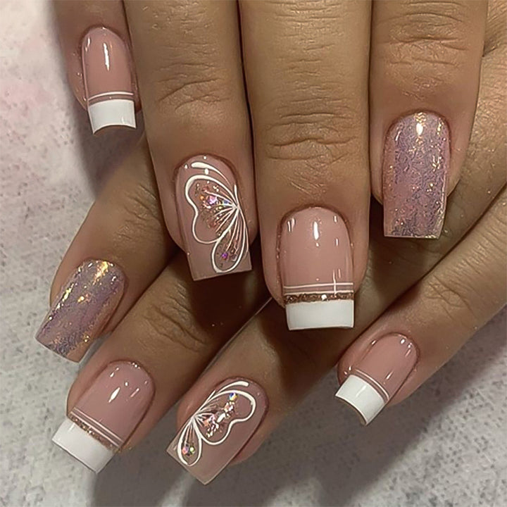 Artful Nail Art with Delicate Butterfly Motif Stornfield