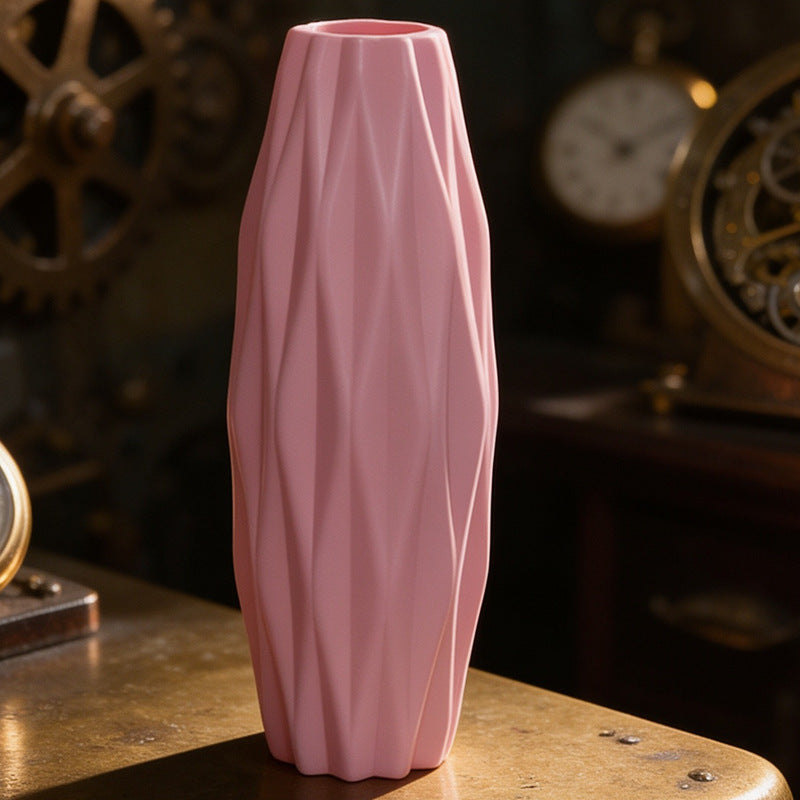 Textured Geometric Ceramic Vase Stornfeild