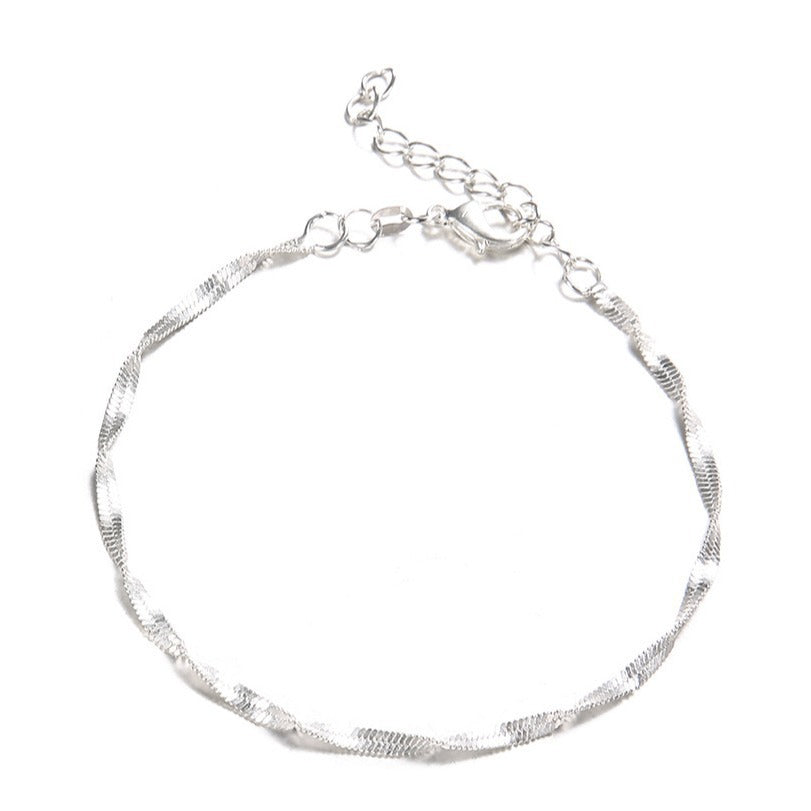 Twisted Silver Chain Bracelet Stornfield