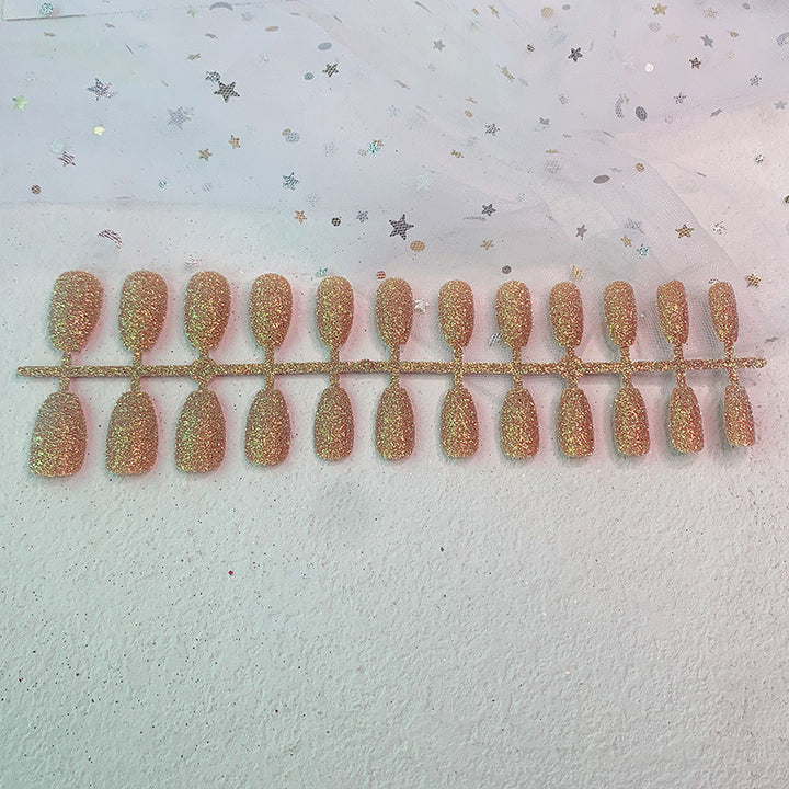 Glittery Gel Press-On Nail Extensions