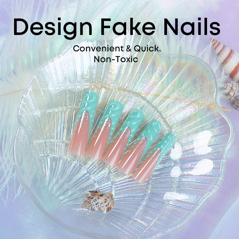 Elegant Artificial Nail Set with Glitter Accents Stornfield