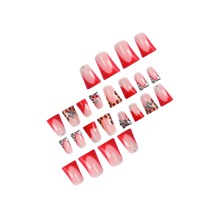 Artistic Press-On Nail Set with Unique Accents Stornfield