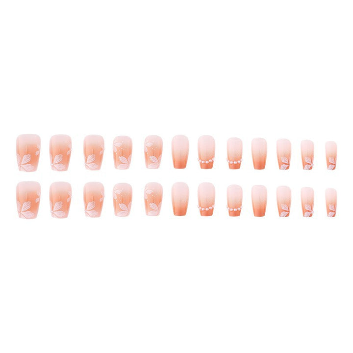 Elegant Floral Press-On Nail Tips