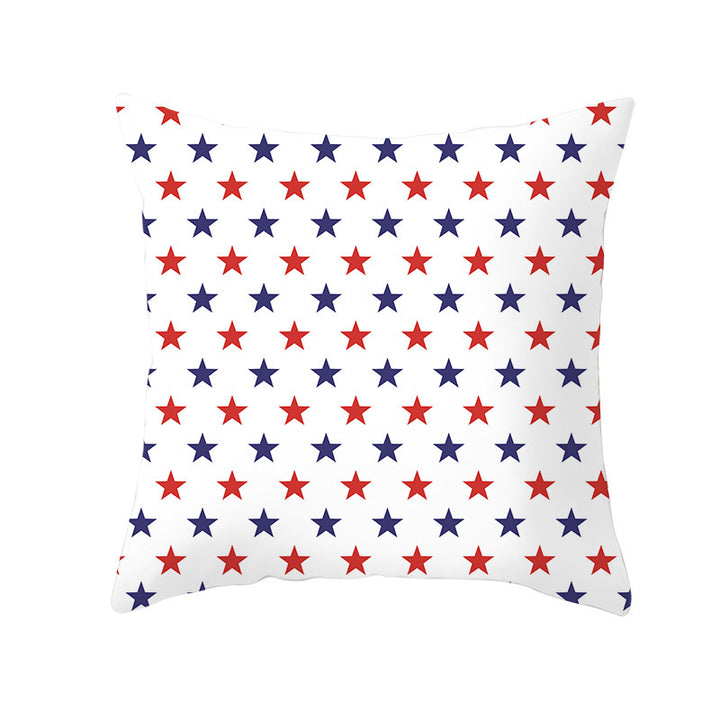 Patriotic Independence Day Cotton Canvas Throw Pillow Cover