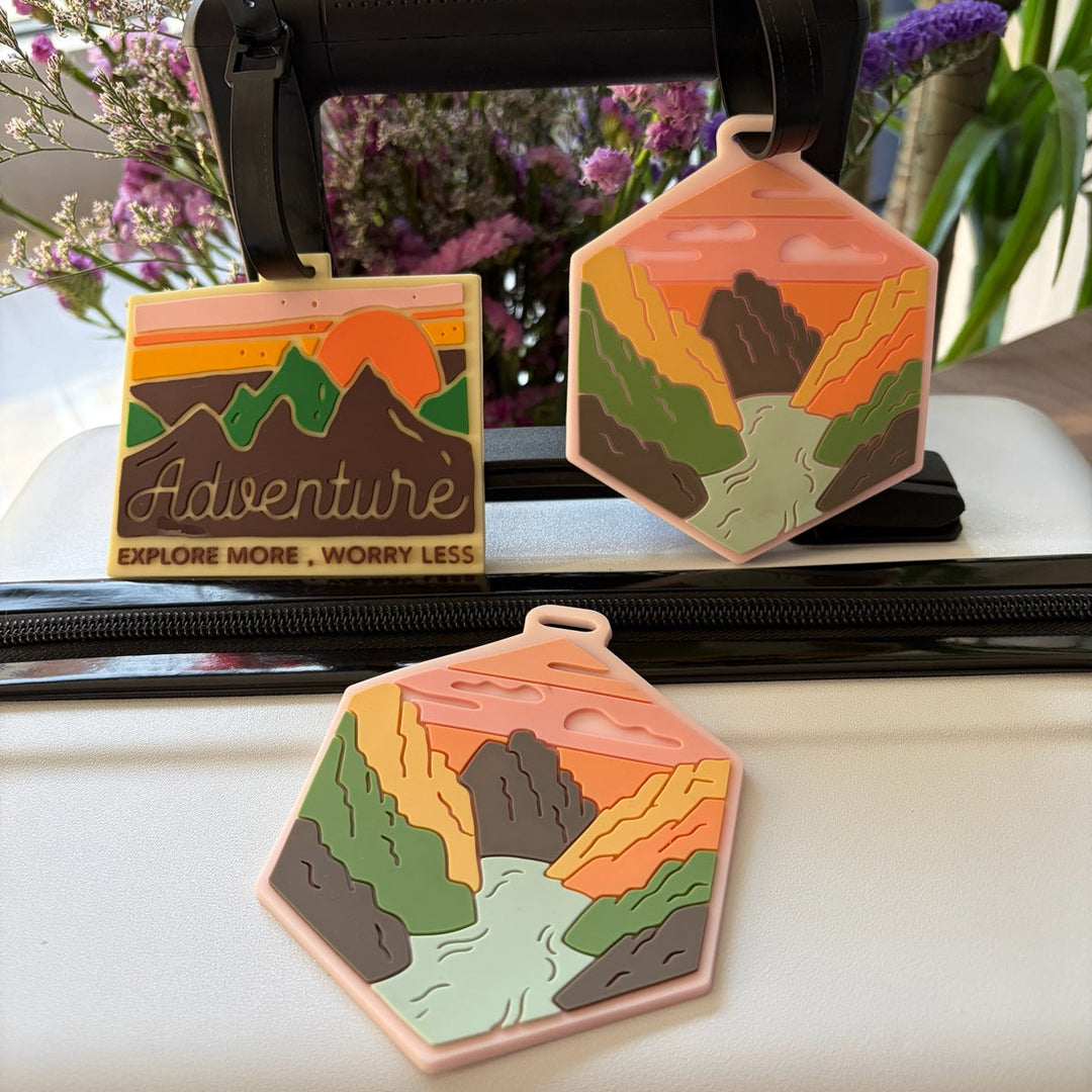Adventure-Themed Silicone Luggage Tag Stornfield