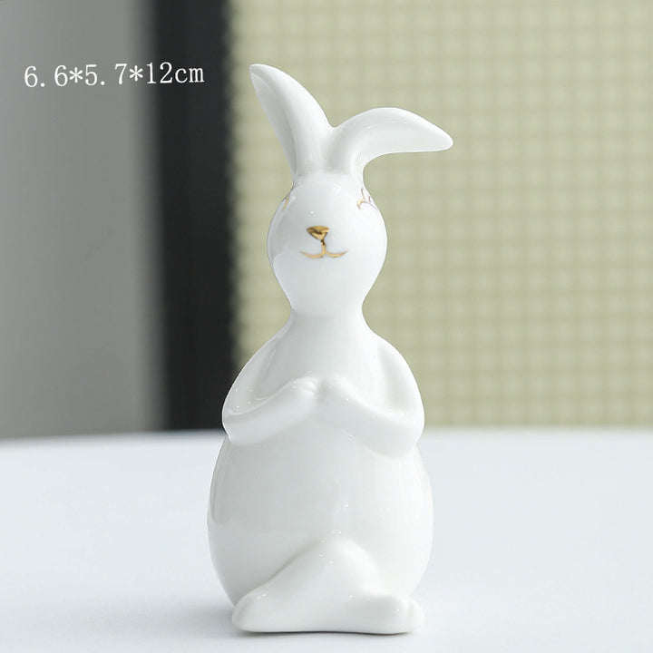 Decorative Ceramic Bunny Figurine Stornfeild