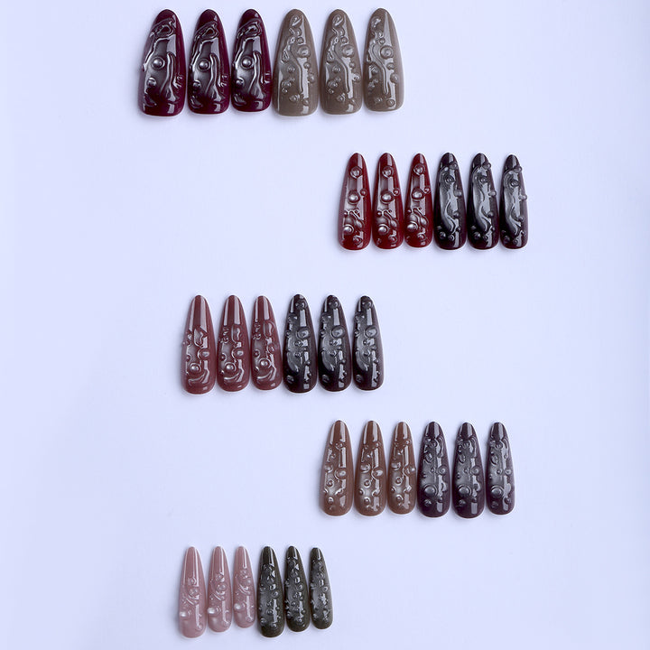Artificial nails with trendy waterfall effect Stornfield