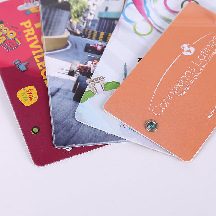 durable PVC luggage tag set with transparent loop Stornfield