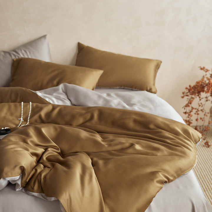 Luxurious satin bedding set with silky soft touch and extra soft pillowcases