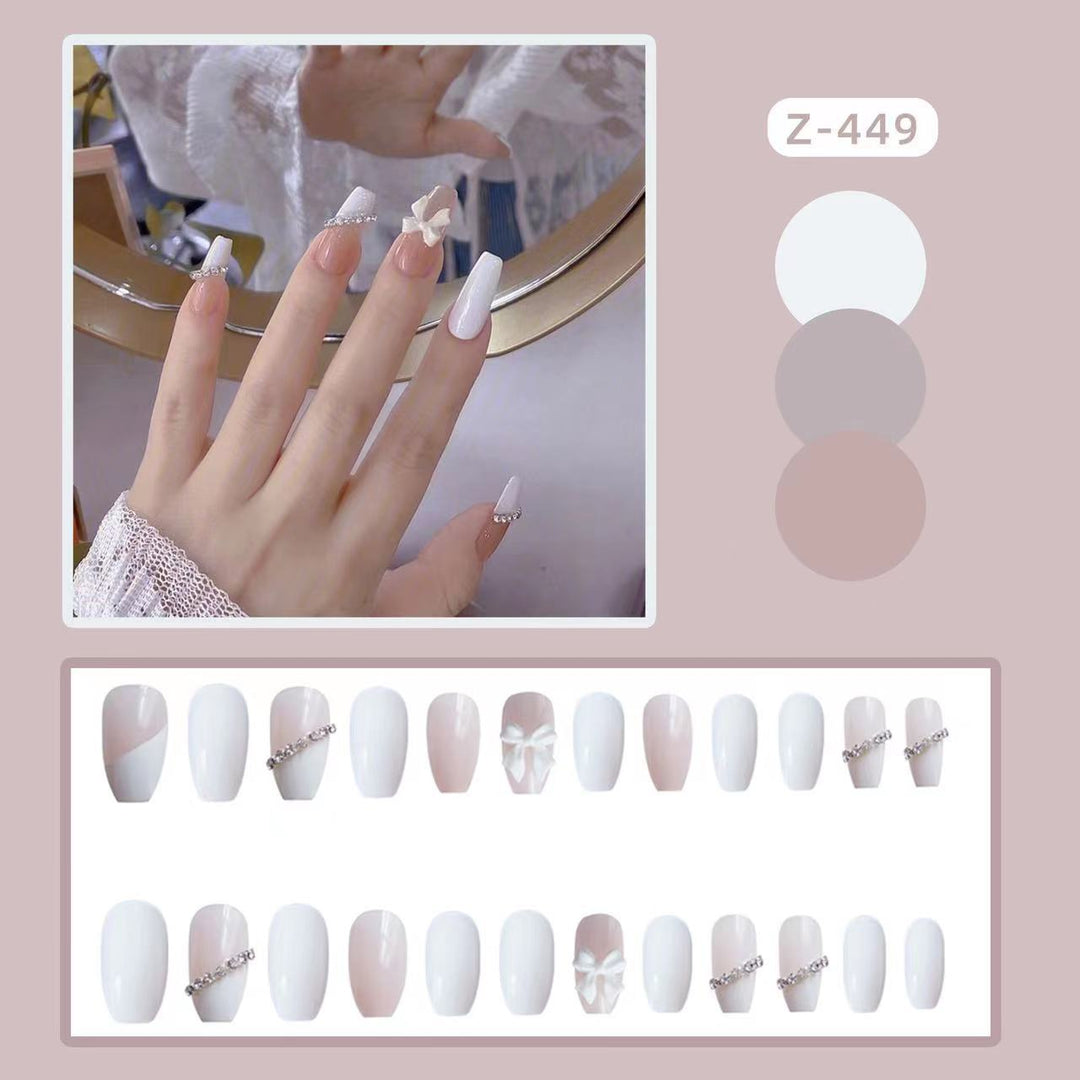 Sparkling Rhinestone Press-On Nail Set Stornfield