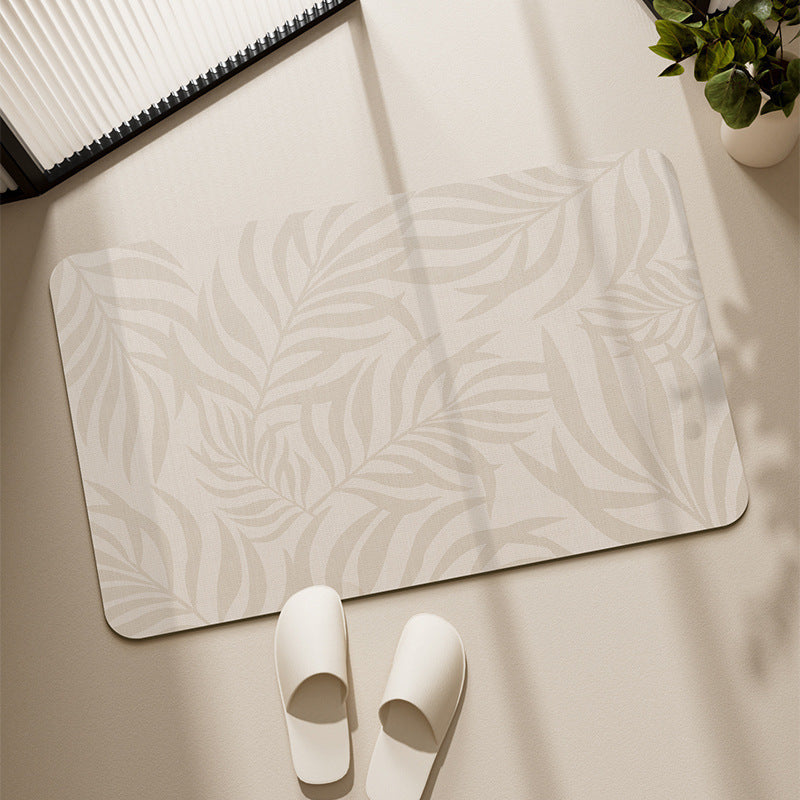 Modern Tropical Leaf Pattern Area Mat Stornfield
