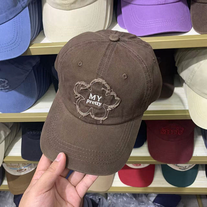 Women's Distressed Floral Embroidered Baseball Cap Stornfield