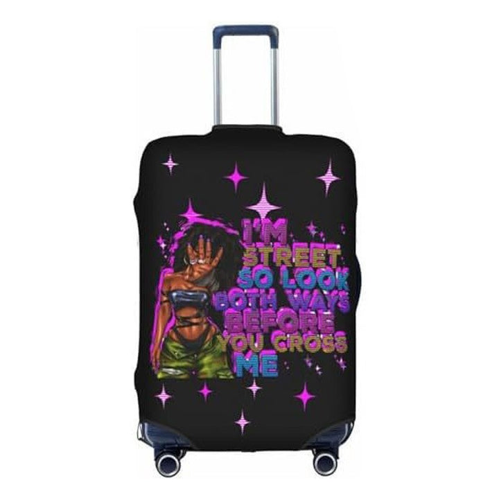 Women's hard-shell suitcase with unique skull and rose design Stornfield
