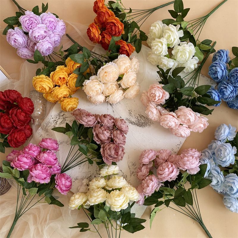legant Faux Rose Bouquet for Home Decoration