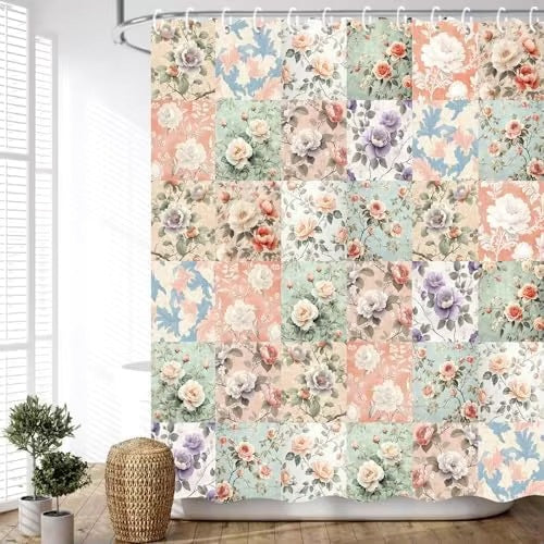Floral Embossed Shower Curtain Stornfield