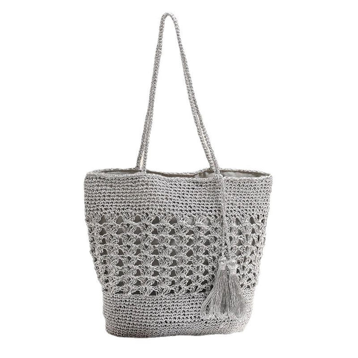 Crocheted tote bag with elegant tassels Stornfield
