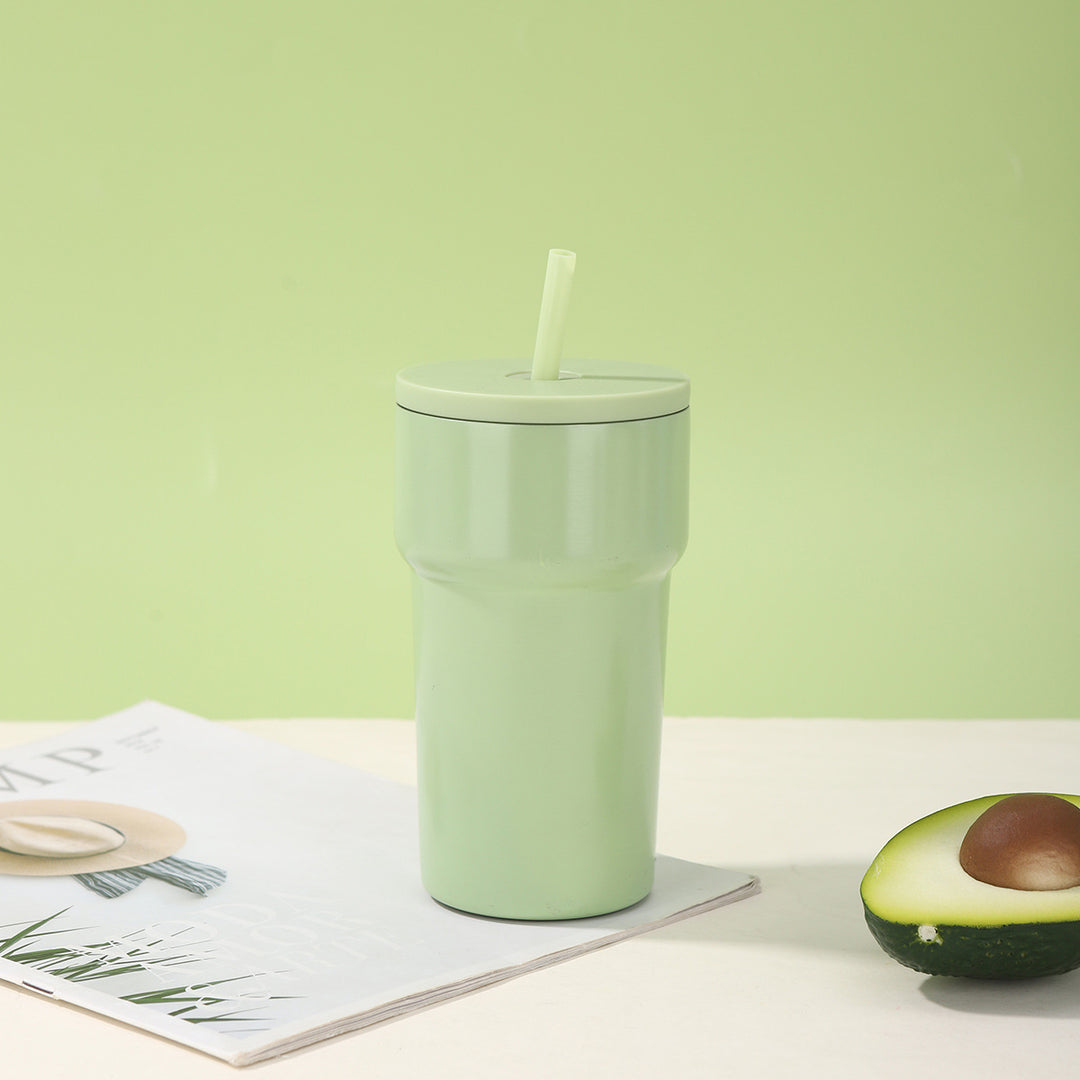 Unisex Insulated Drinking Cup with Dust Protection Lid and Straw Stornfield