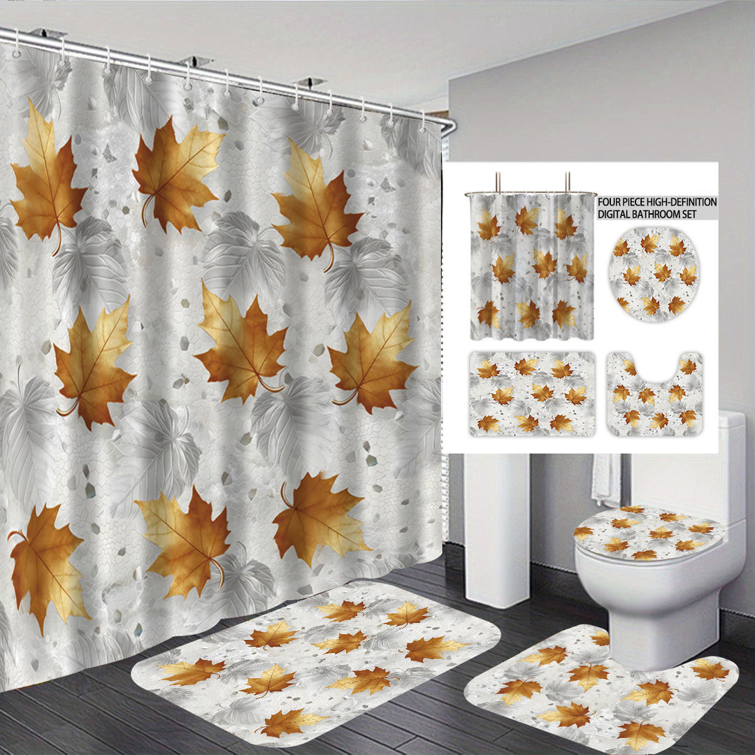 Autumn Leaves Digital Bathroom Set Stornfield