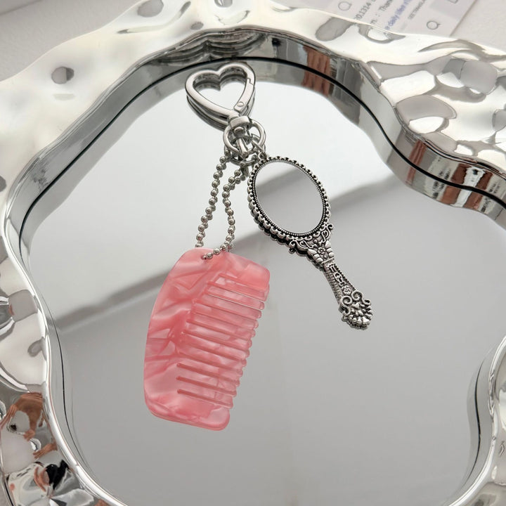 Charming Compact Mirror and Comb Keychain Stornfield