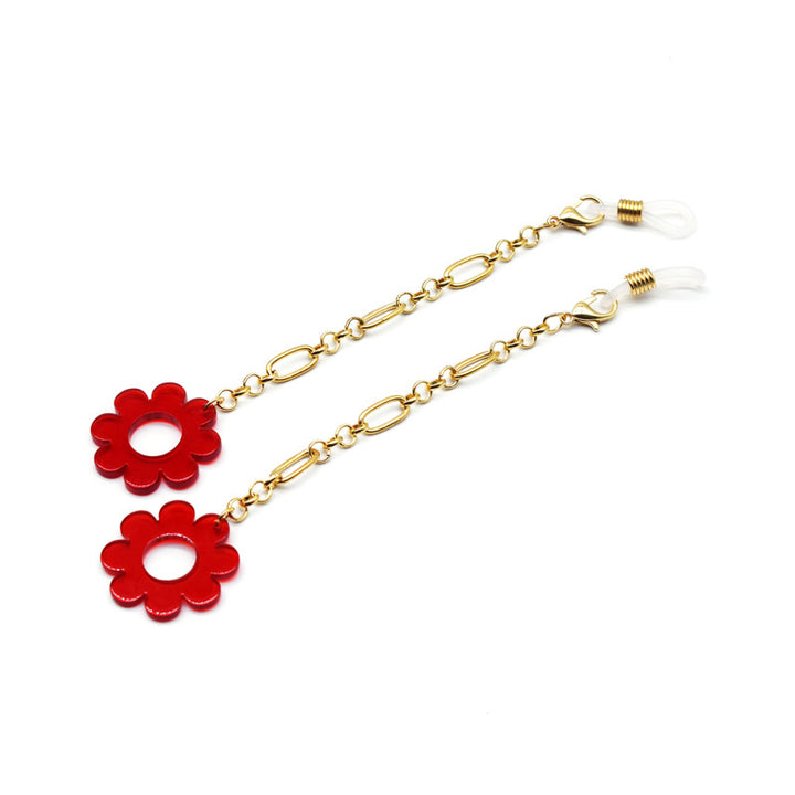 Flower-Patterned Eyewear Retainer Chain Stornfield