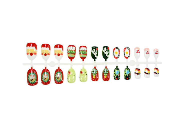 Christmas art nail set with festive motifs and colorful designs Stornfield