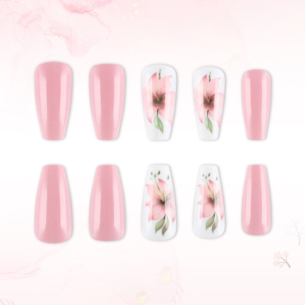 Floral Design Press-On Nail Art Set Stornfield