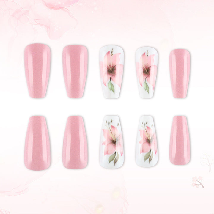 Floral Design Press-On Nail Art Set Stornfield