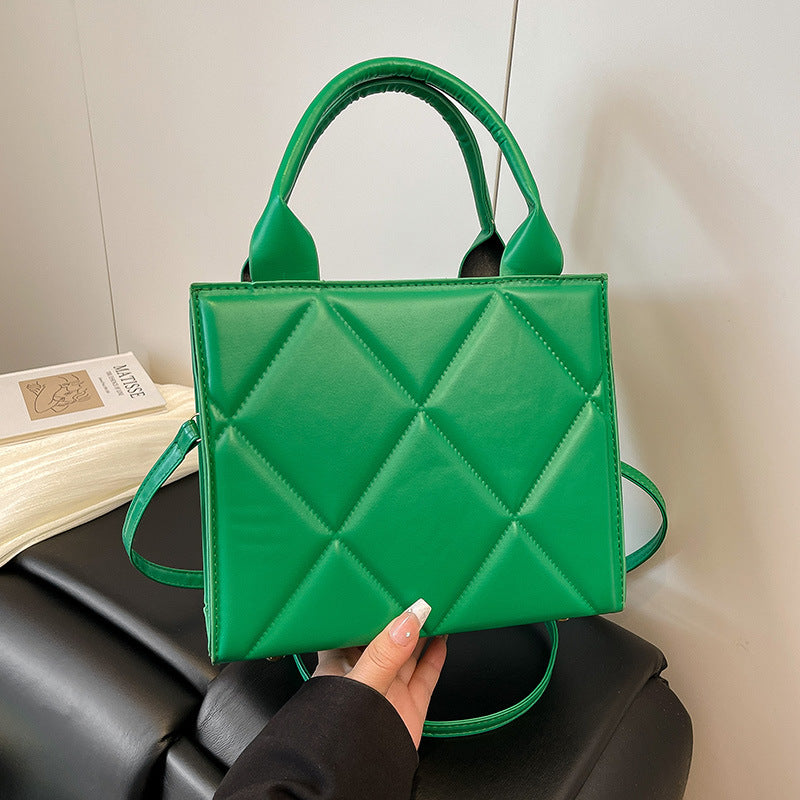 WoQuilted Faux Leather Handheld Tote Stornfield