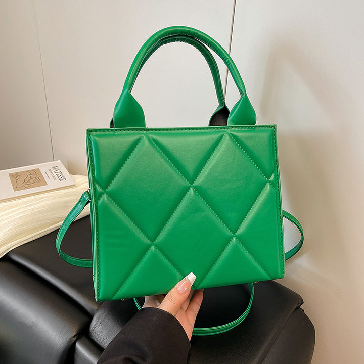 WoQuilted Faux Leather Handheld Tote Stornfield