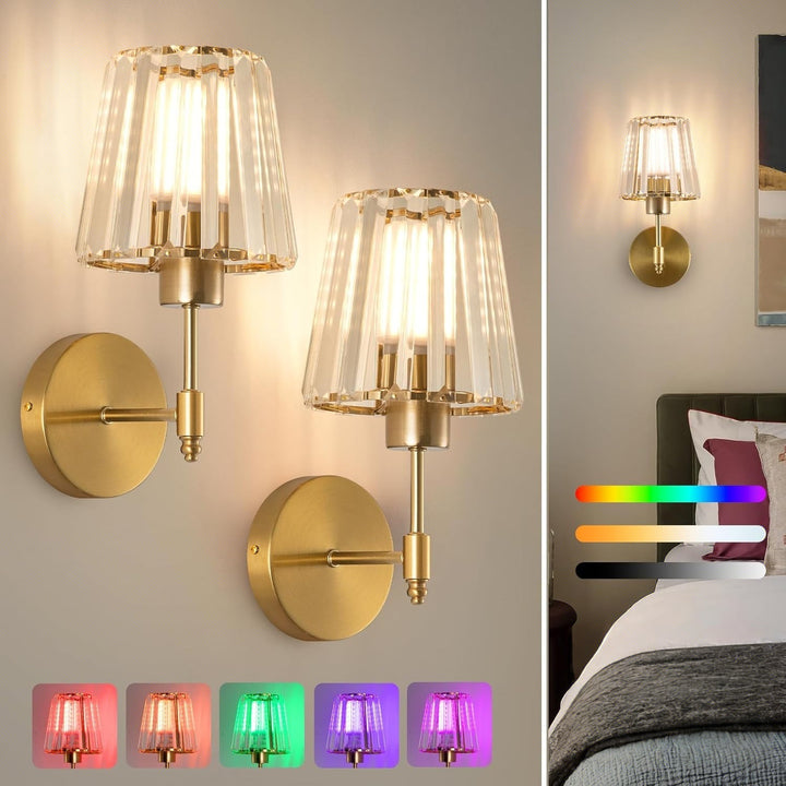 Crystal-Accented LED Wall Sconce