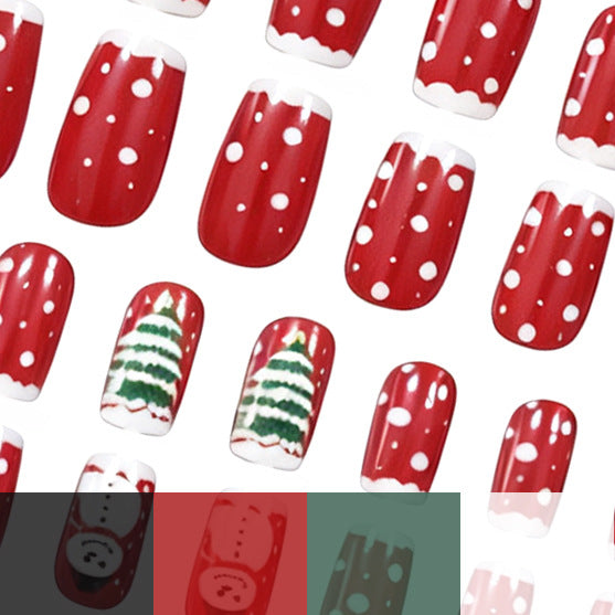 Festive Christmas-Themed Acrylic Nail Art Stornfield