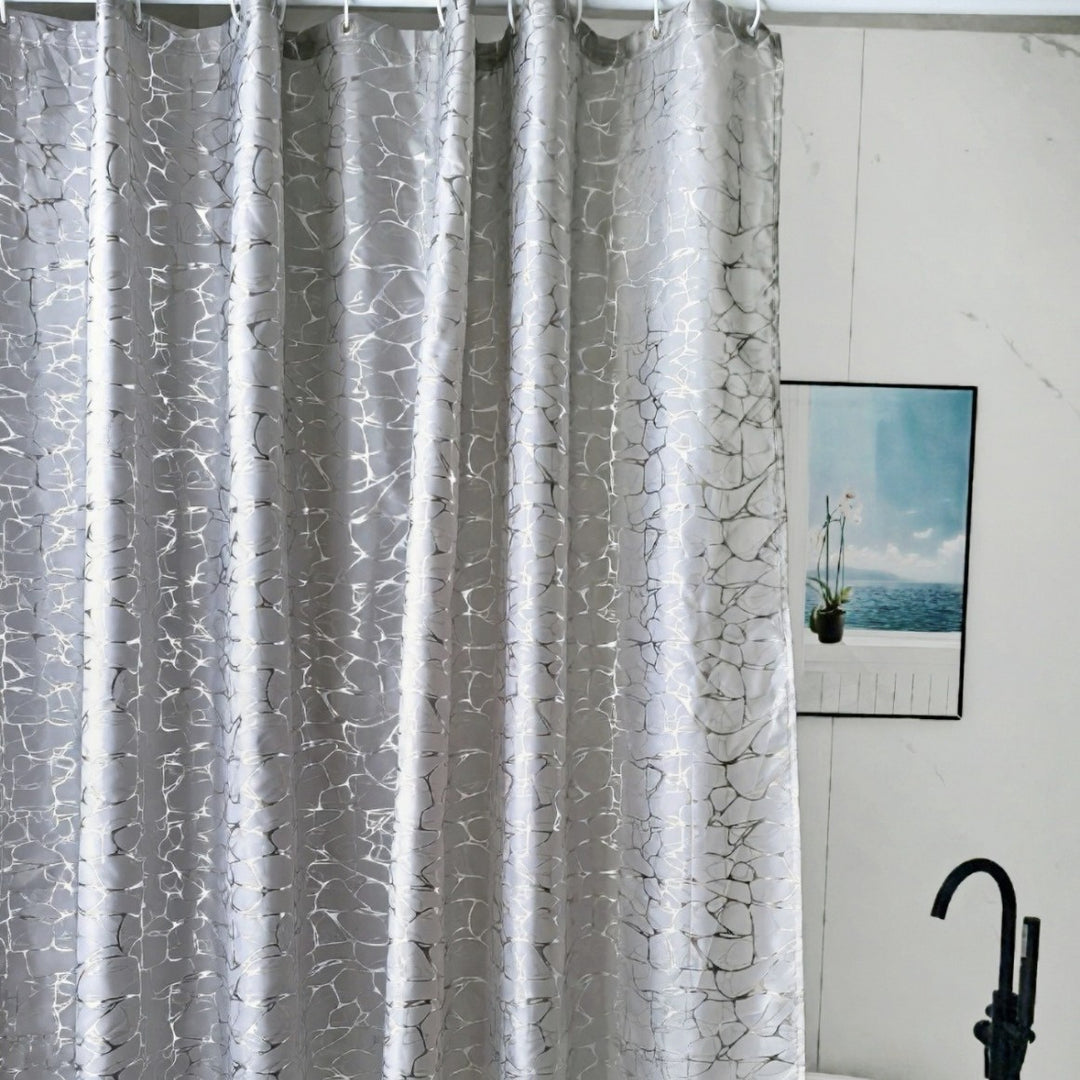Elegant Textured Shower Curtain Stornfield