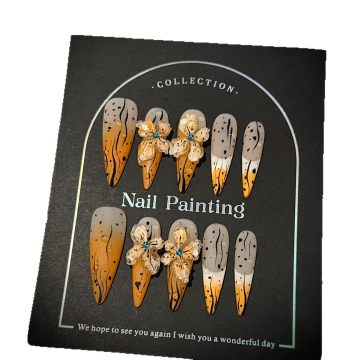 Artistic Floral-Themed Nail Art Collection