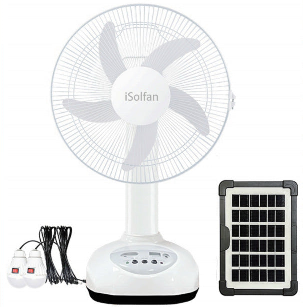 Women's portable solar standing fan with USB connection and smart control Stornfield