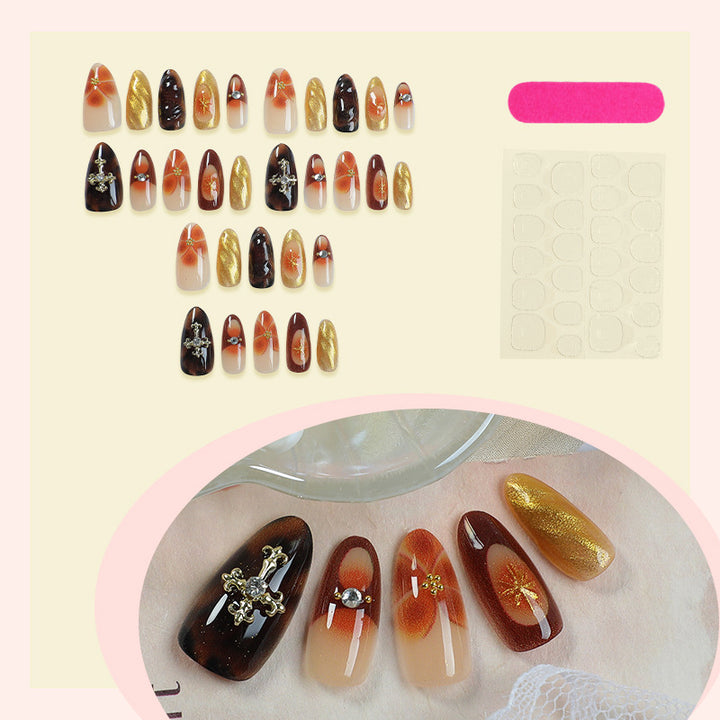 Artistic Decorative Press-On Nail Set Stornfield
