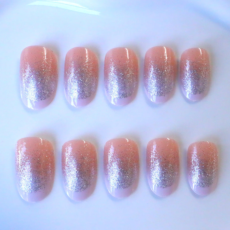 Glittery French Tip Nail Enhancements Stornfield