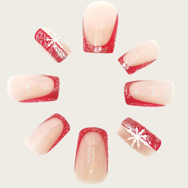 Elegant artificial nails with festive glitter accent Stornfield