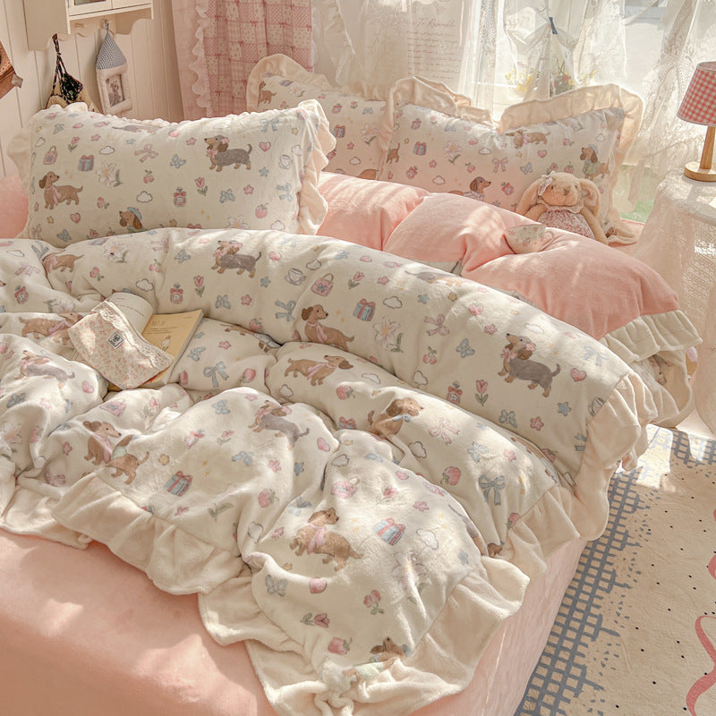 Playful Dog-Themed Comforter Set