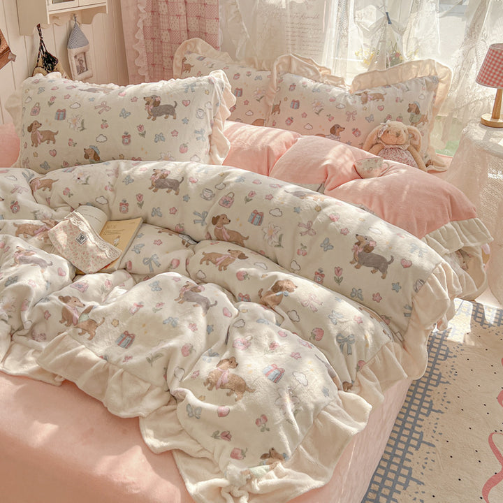 Playful Dog-Themed Comforter Set