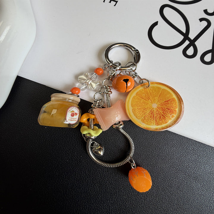 Decorative Strawberry-Themed Charm Keychain Stornfield
