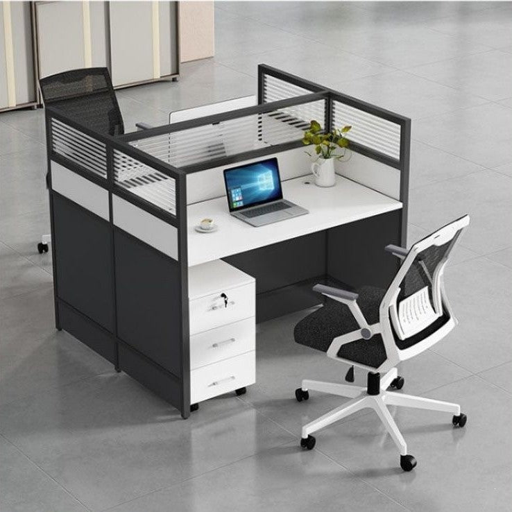 Workplace with partition and storage Stornfield