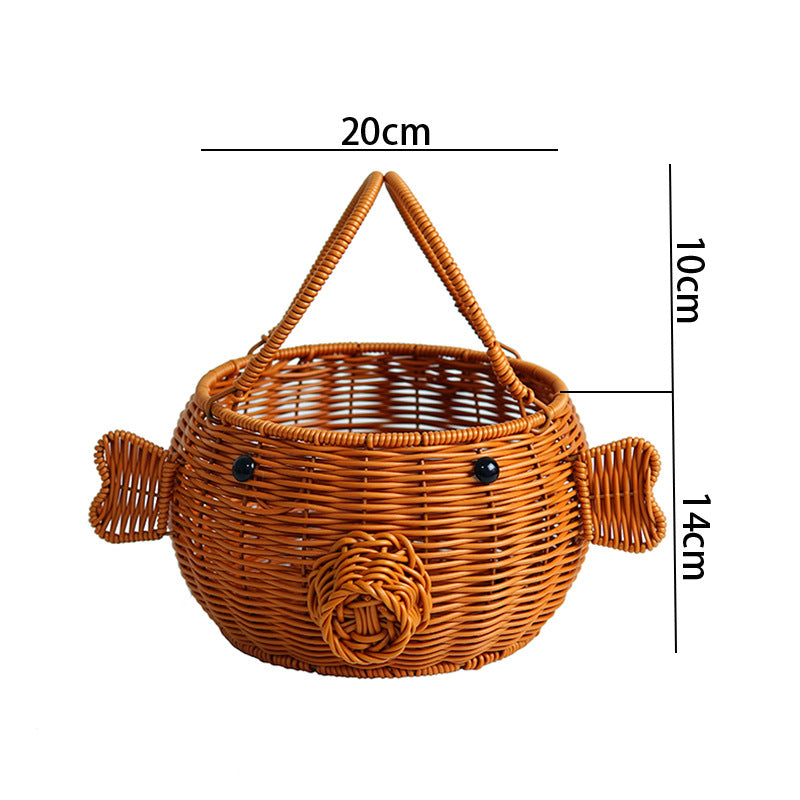 Cute Rabbit Ears Woven Storage Basket Stornfield